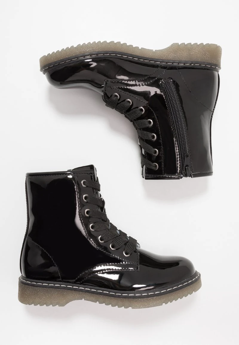 Friboo Niños Botines Con Cordones - Black 3 Friboo Niños Botines Con Cordones - Black