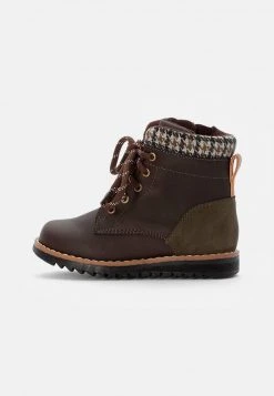 Friboo Niños BOOTIES - Botines Con Cordones - Dark Brown
