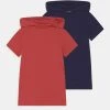Friboo Niños BOYS HOODED TEE 2 PACK - Camiseta Estampada - Red/dark Blue