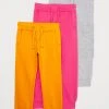 Friboo Niños 3 PACK - Pantalones Deportivos - Berry/light Grey/ochre