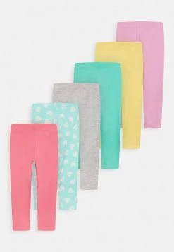 Friboo Niños 7 PACK - Leggings - Multi Coloured/ight Pink/yellow