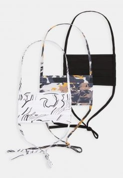 Friboo Unisexo 3 PACK - Mascarilla De Tela - Off-white/multi/black