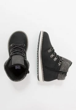Friboo Niños Botines Con Cordones - Black