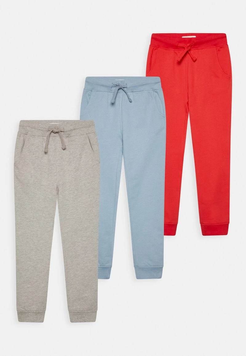 Friboo Niños 3 PACK BASIC BOYS SWEATPANTS - Pantalones Deportivos - Grey, Blue, Red 3 Friboo Niños 3 PACK BASIC BOYS SWEATPANTS - Pantalones Deportivos - Grey, Blue, Red