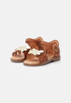 Friboo Niños LEATHER SANDALS - Sandalias - Gold/cognac