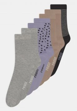 Friboo Niños 7 PACK - Calcetines - Purple/tan/grey