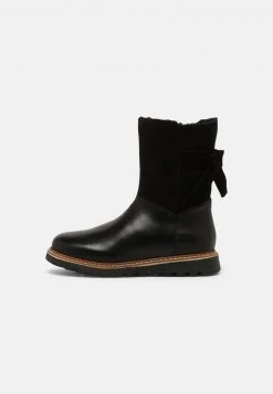 Friboo Niños LEATHER - Botas Para La Nieve - Black