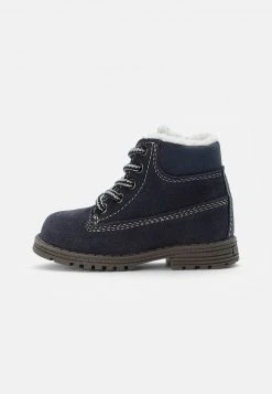 Friboo Niños LEATHER BOOTIES - Botines Con Cordones - Dark Blue